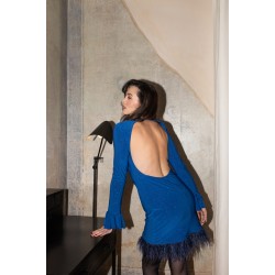 ESTELLE FEATHER DRESS