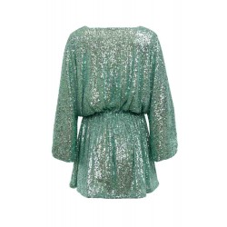 DISCO MENTA SEQUIN DRESS